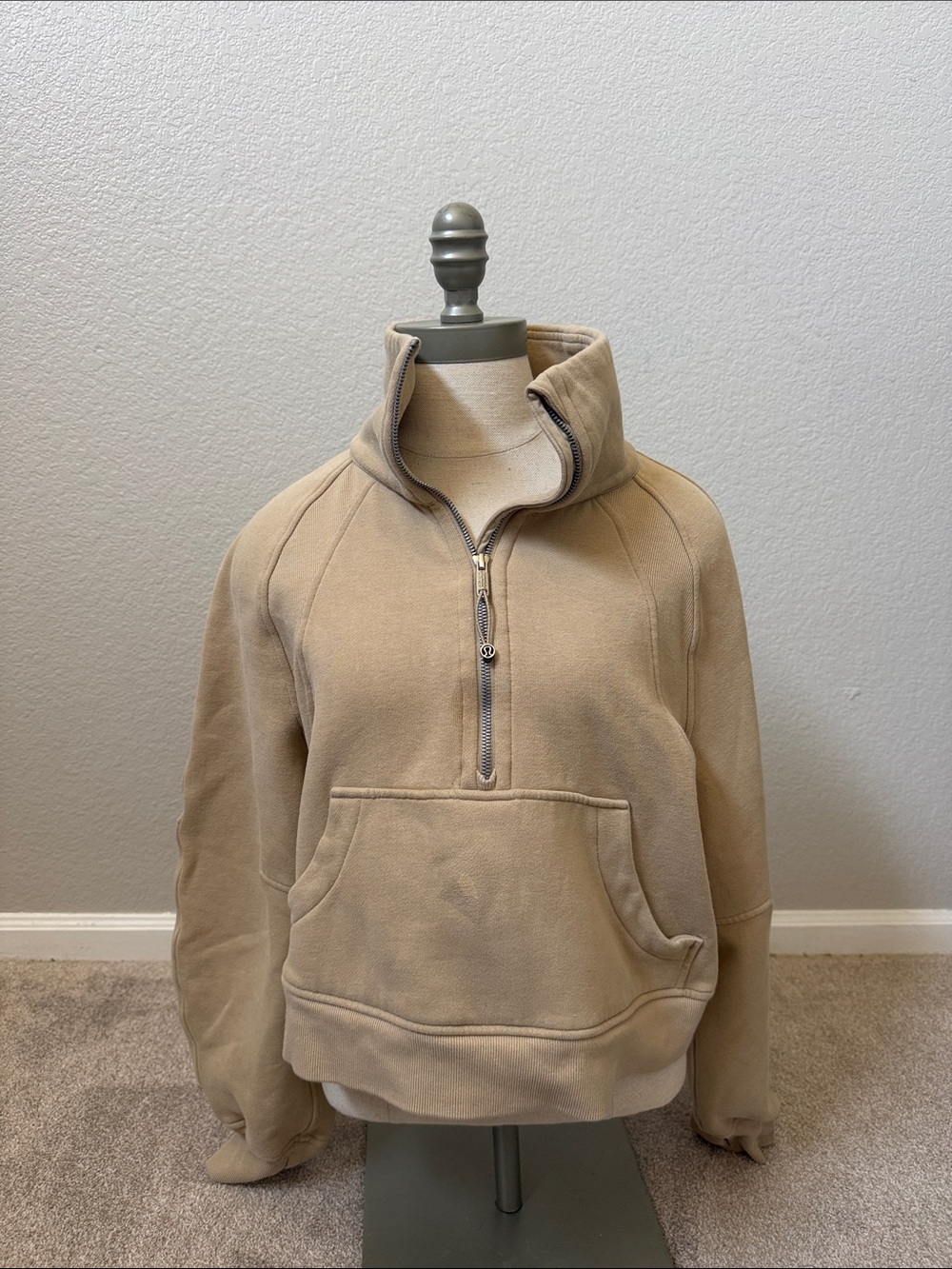 Lululemon Scuba Beige Half-Zip Pullover